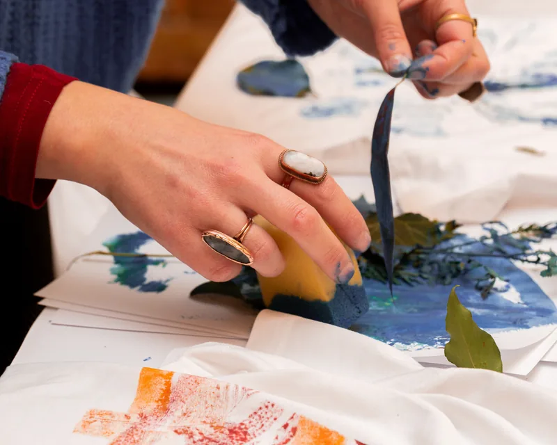 Shopper bag personalizzata con stampe di elementi naturali, Stampa la Natura GO Makers Gorizia